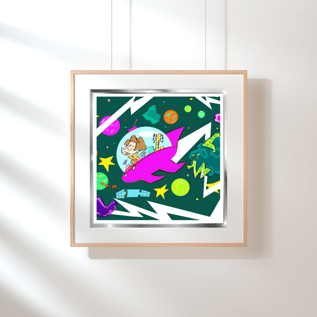 Another Life Silver Frame Poster Print