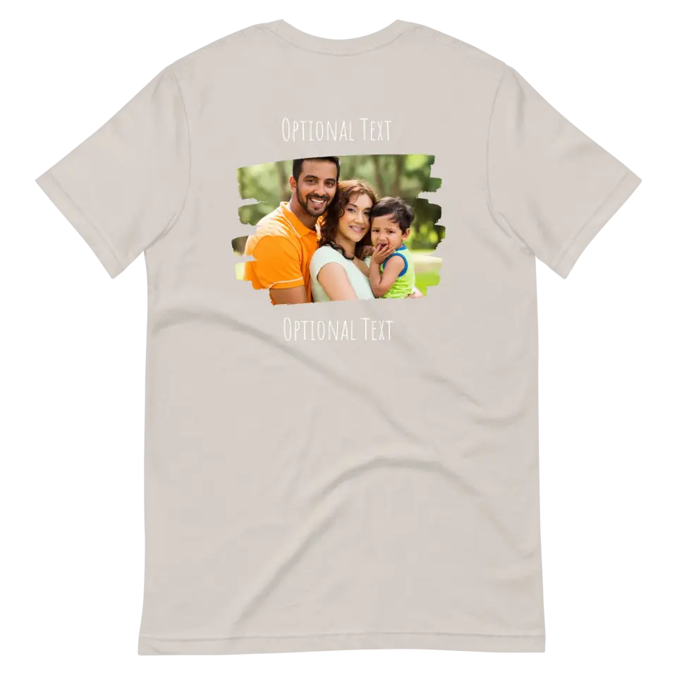 Custom Photo Tee | Brush Stroke Back
