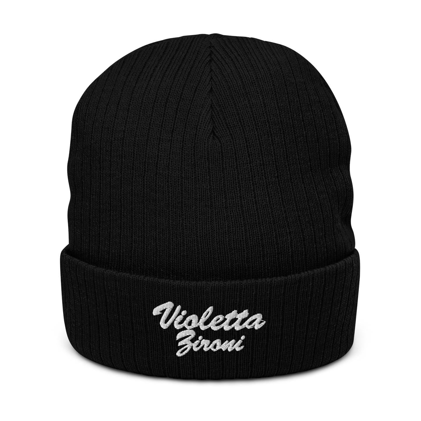 Violetta Zironi Ribbed Beanie