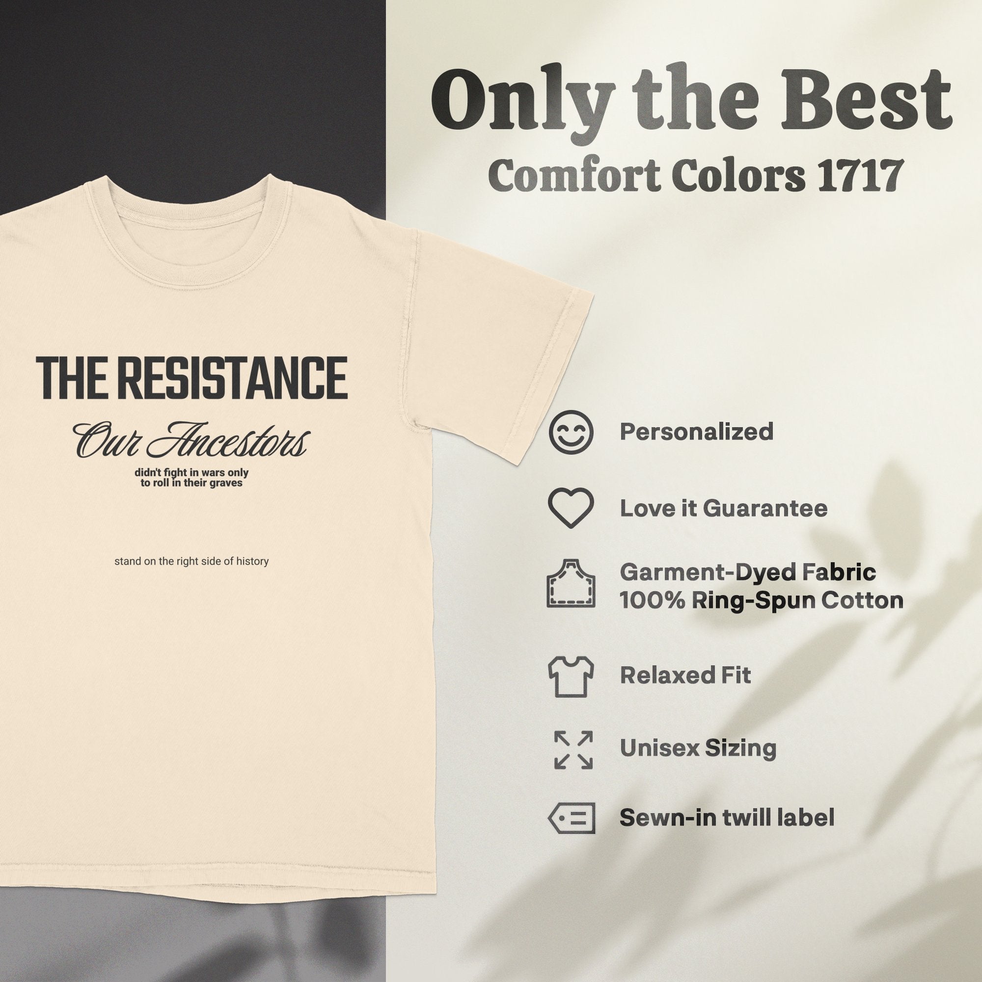 a t - shirt with the words the resistance on it