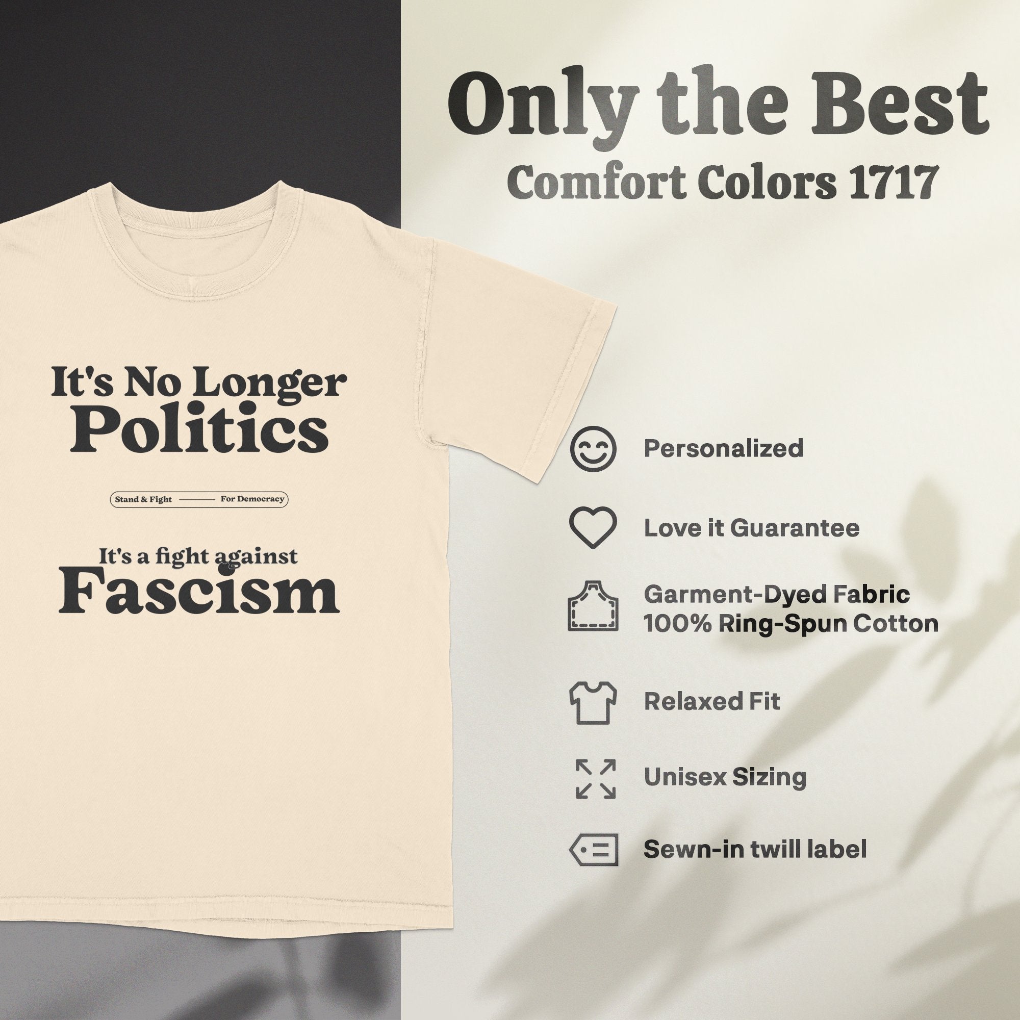 a t - shirt that says it's no longer politics than racism