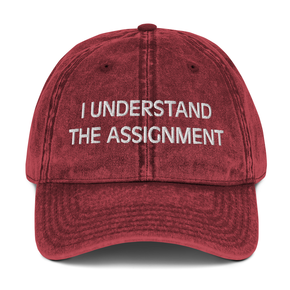 I Understand the Assignment Vintage Hat