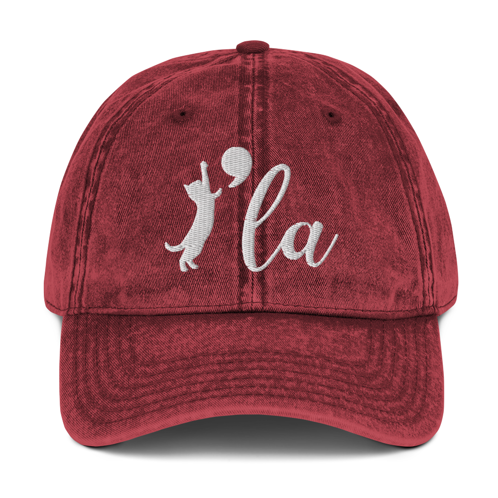 Comma La Cat Vintage Dad Hat