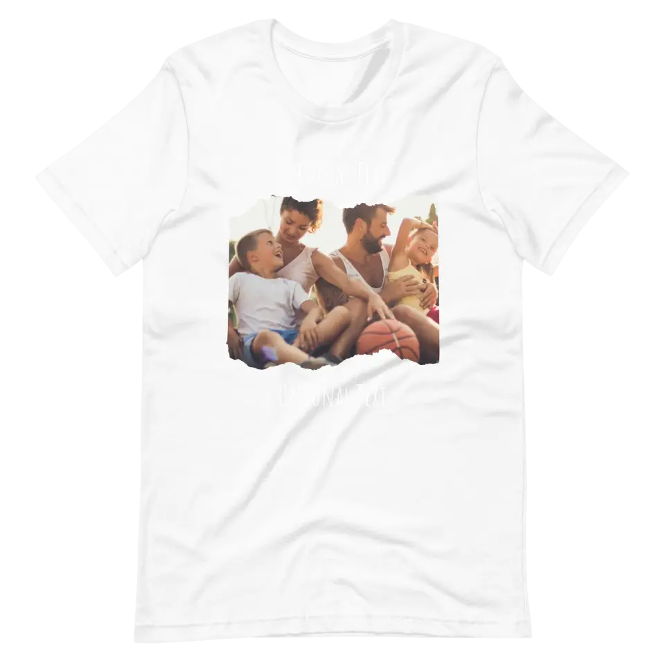 Custom Photo Tee | Ripped Paper Front