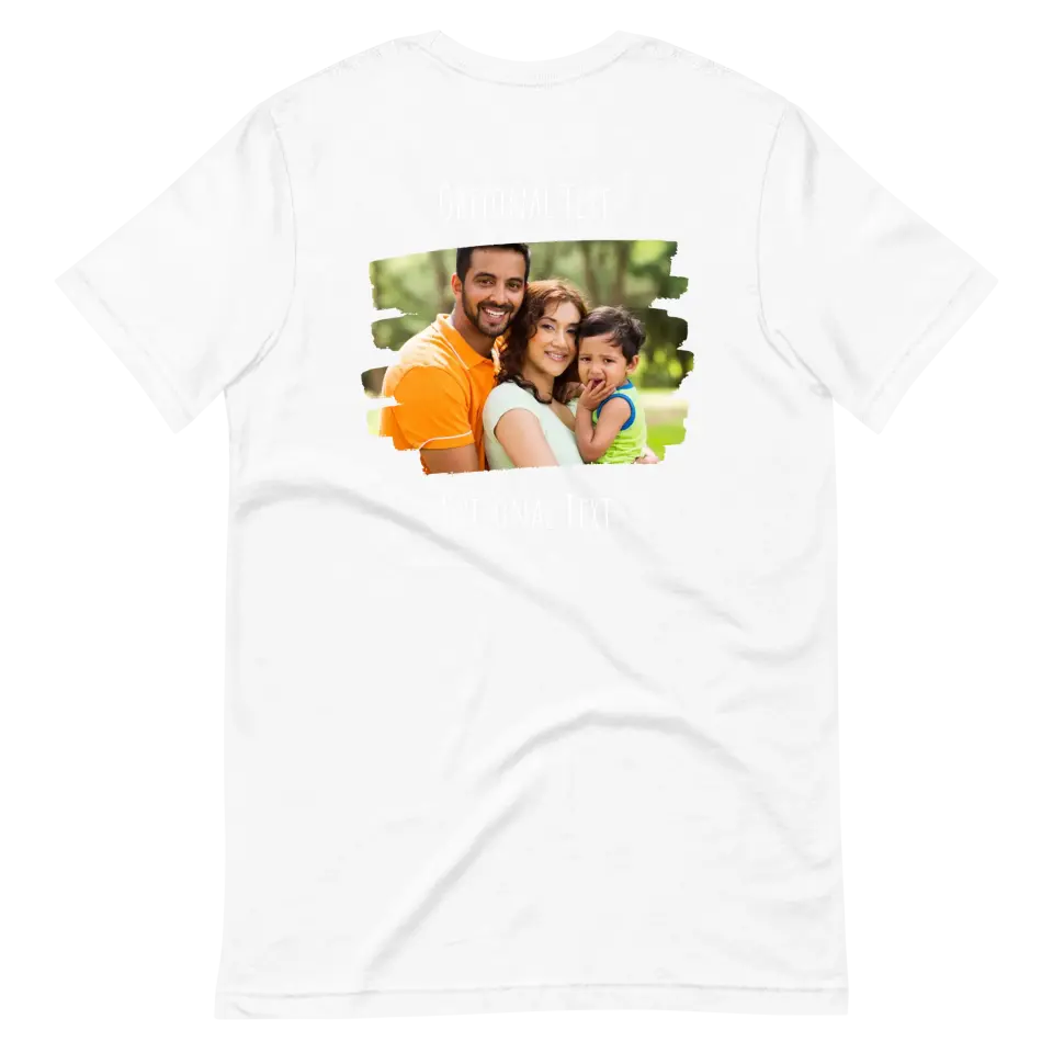 Custom Photo Tee | Brush Stroke Back