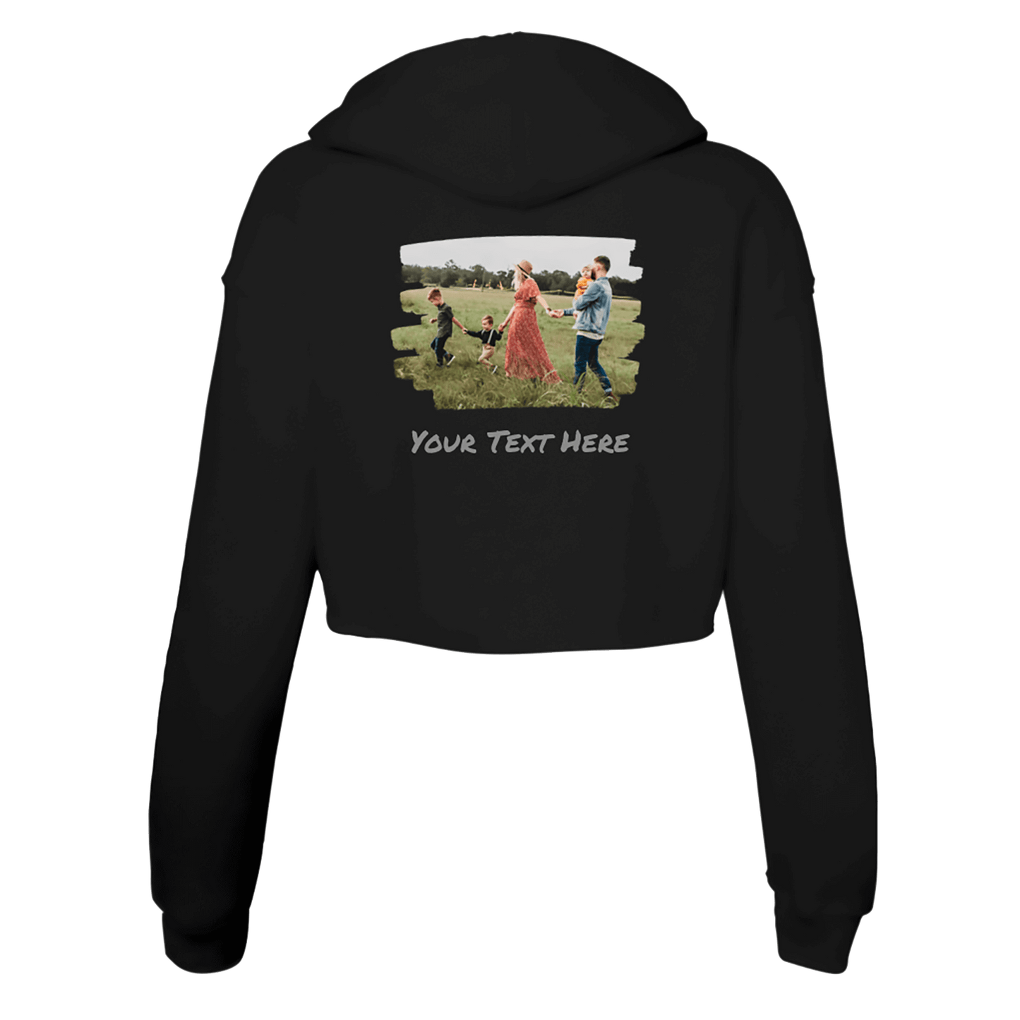 Custom Photo Crop Hoodie | Back