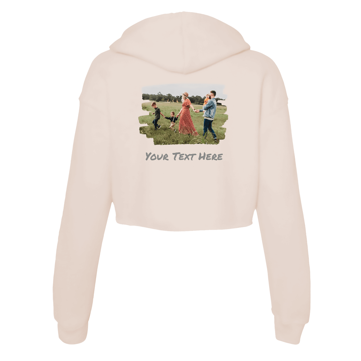 Custom Photo Crop Hoodie | Back