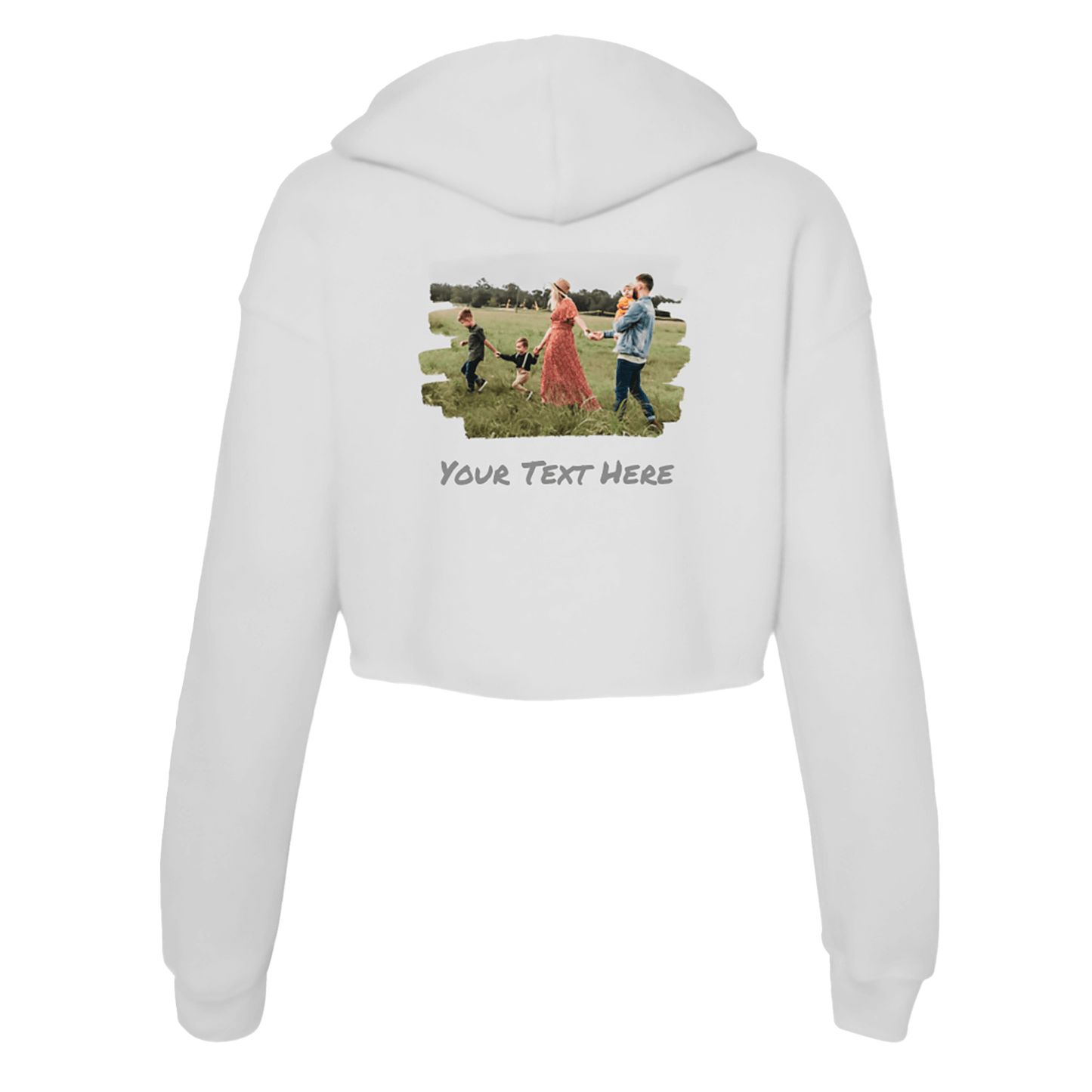 Custom Photo Crop Hoodie | Back