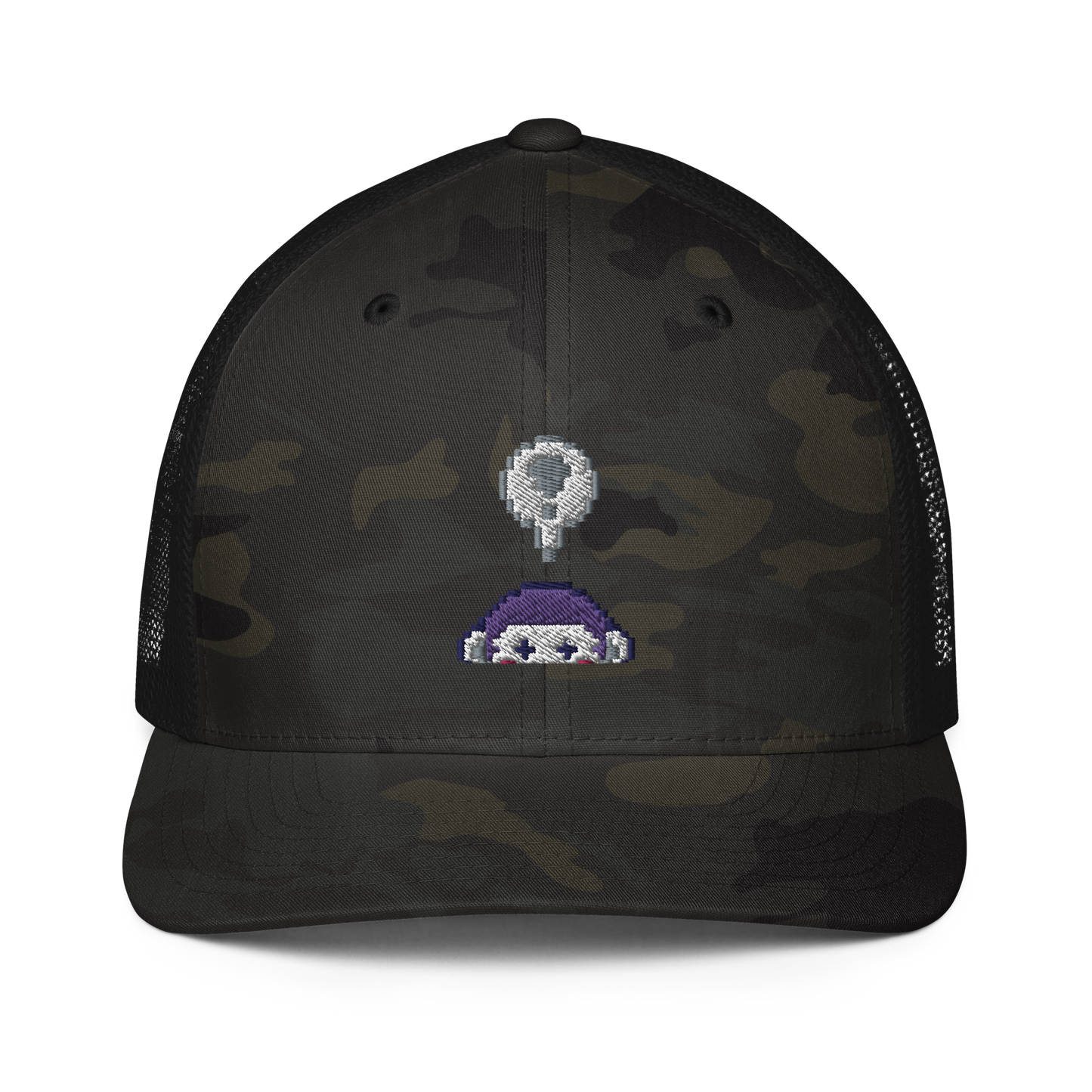 Pixelated Close Back Trucker Cap