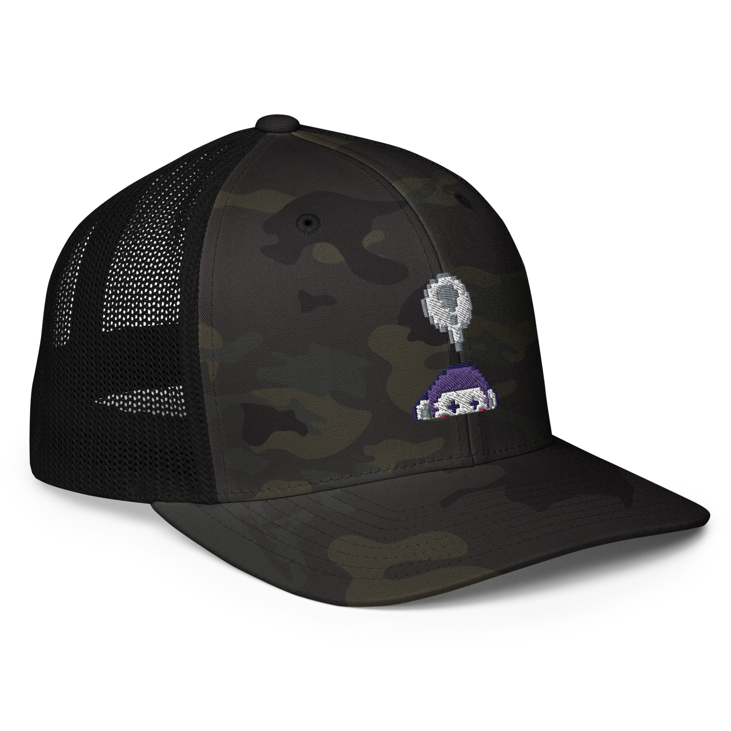 Pixelated Close Back Trucker Cap