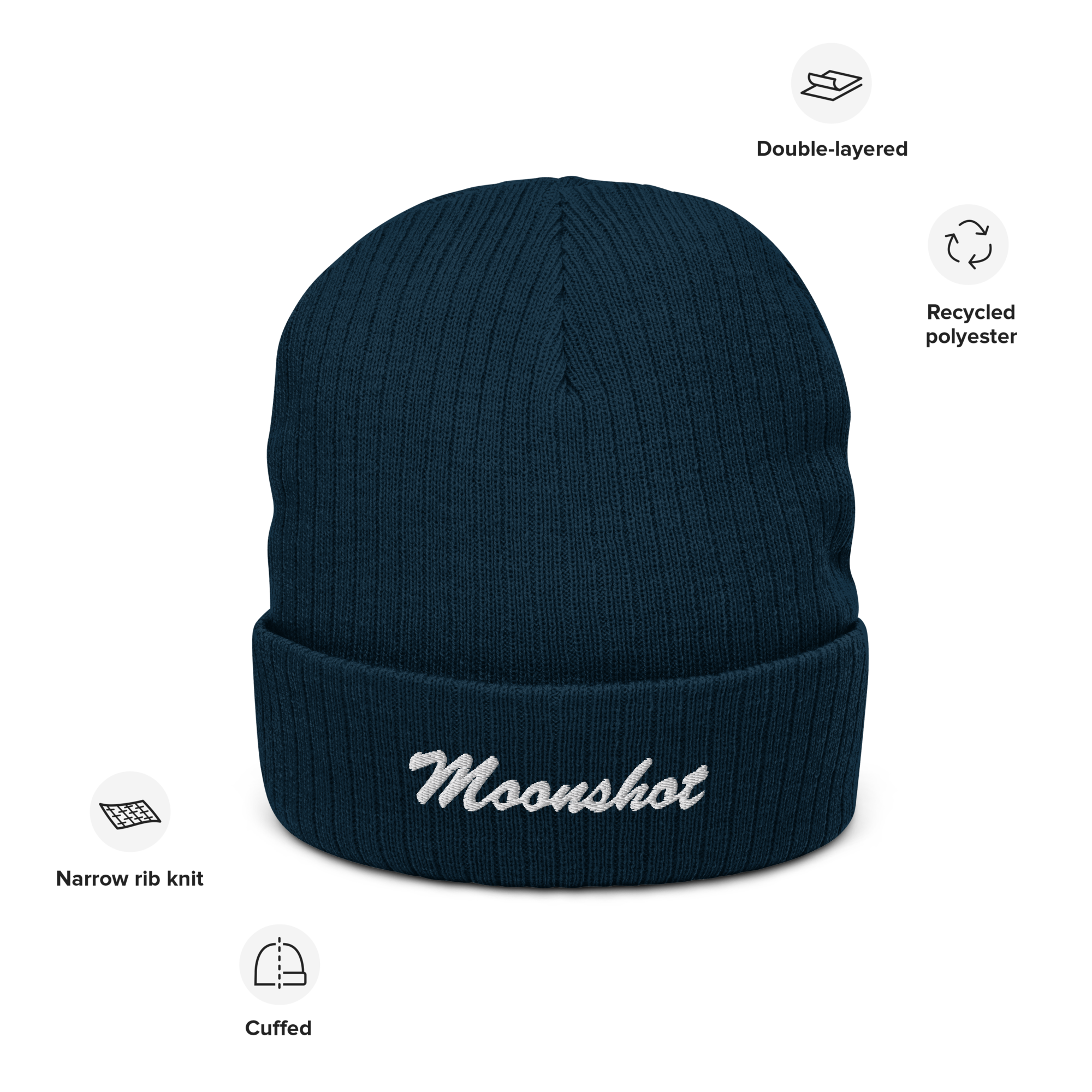 Moonshot Ribbed Beanie