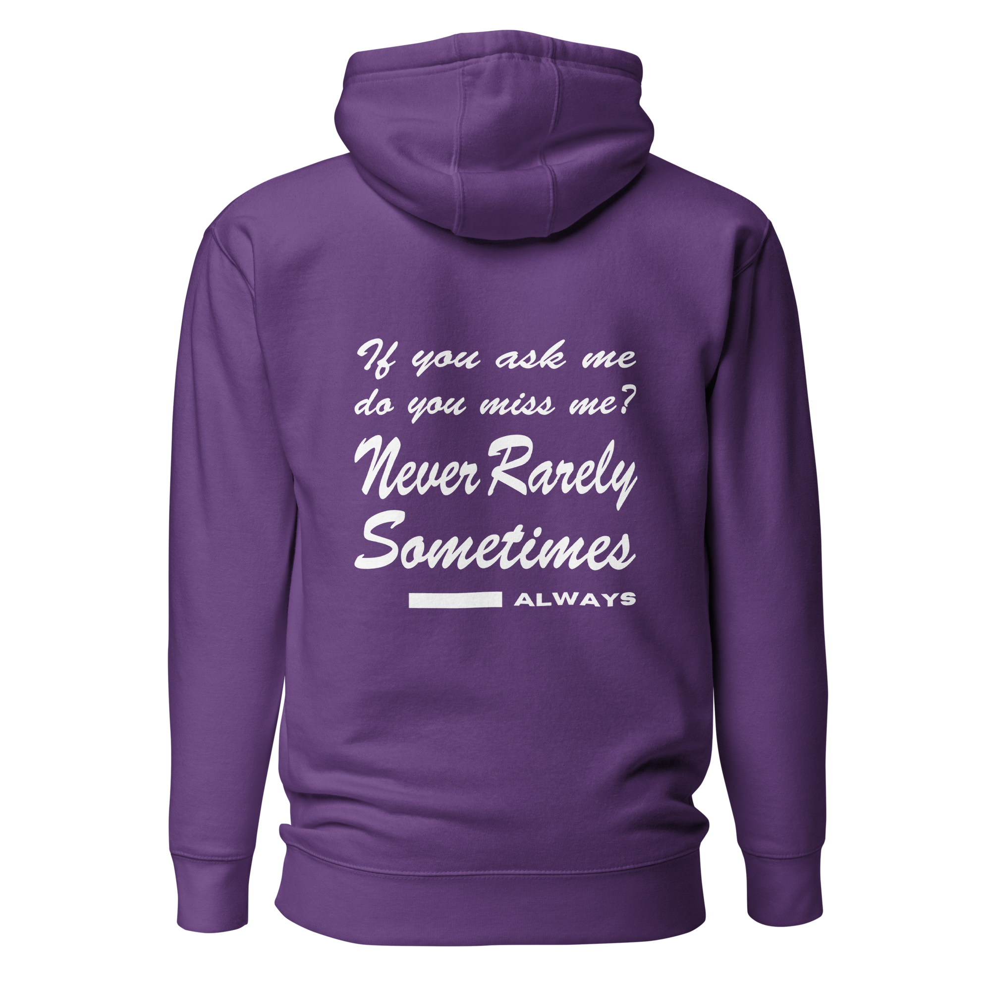 Never Rarely Lyrics Embroidery Hoodie SE